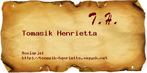 Tomasik Henrietta névjegykártya