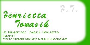 henrietta tomasik business card